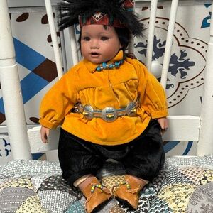 Vintage American Native Amercan Boy Doll
